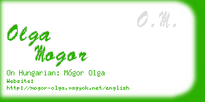 olga mogor business card