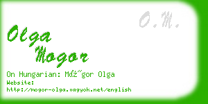 olga mogor business card